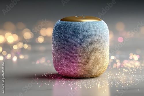Stylish Smart Speaker with Elegant Design and Gentle Lighting Effects