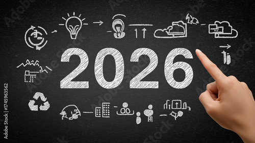 Finger Pointing at 2026 Target – Strategic Roadmap Concept