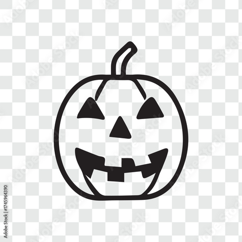 vector illustration of a halloween pumpkin