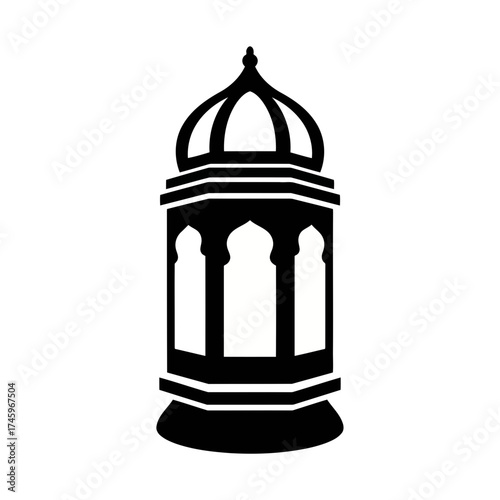 Traditional islamic lantern with ornate details
