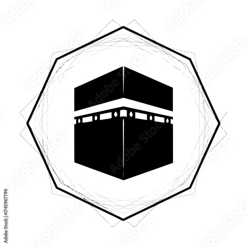 Kaaba icon, holy islamic site