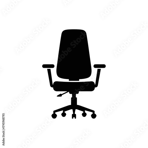 Black office chair silhouette