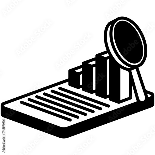 Evaluation Mini Illustration Isometric Icon. Use For Modern Concept, Print, Ui, Ux Kit, Web And App Development. Vector Related To Market, Business, Finace