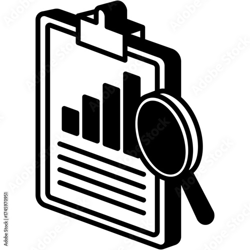 Analysis Mini Illustration Isometric Icon. Use For Modern Concept, Print, Ui, Ux Kit, Web And App Development. Vector Related To Market, Business, Finace