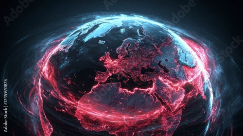 Energetic earth globe