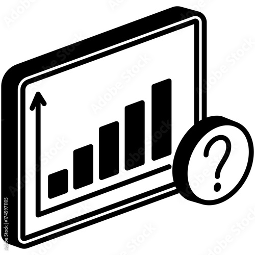 Forecast Mini Illustration Isometric Icon. Use For Modern Concept, Print, Ui, Ux Kit, Web And App Development. Vector Related To Market, Business, Finace