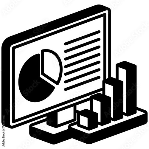 Progress Mini Illustration Isometric Icon. Use For Modern Concept, Print, Ui, Ux Kit, Web And App Development. Vector Related To Market, Business, Finace