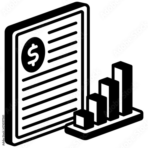 Progress Mini Illustration Isometric Icon. Use For Modern Concept, Print, Ui, Ux Kit, Web And App Development. Vector Related To Market, Business, Finace