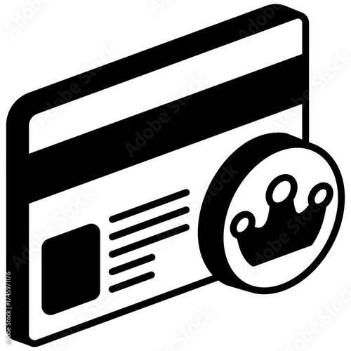 Loyalty Card Mini Illustration Isometric Icon. Use For Modern Concept, Print, Ui, Ux Kit, Web And App Development. Vector Related To Market, Business, Finace