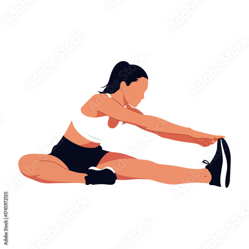 Woman Stretching Leg for Fitness and Flexibility.