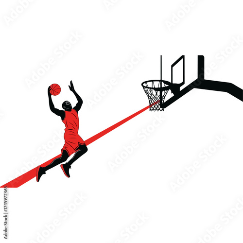 Basketball Player in Action - Focused on the Game.