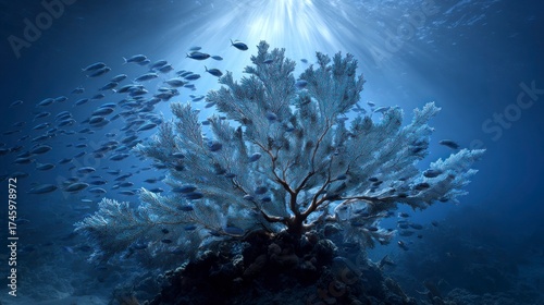 Underwater coral reef fish