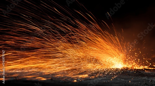 Welding sparks explosion