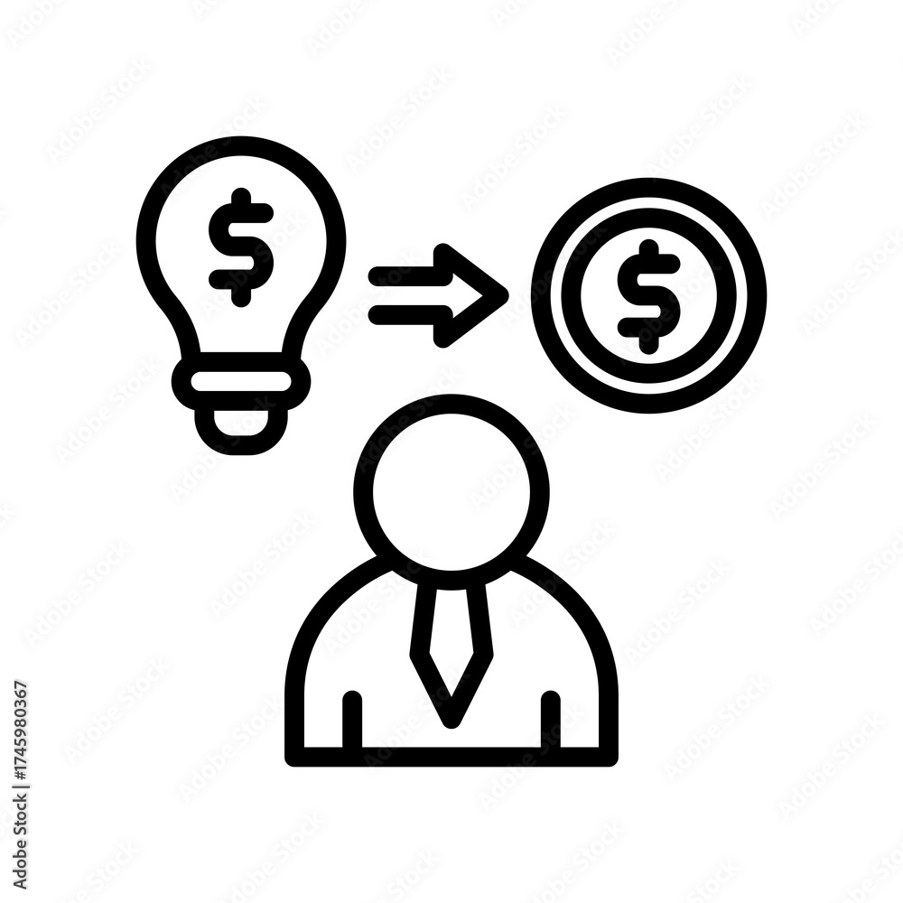 Obraz premium Entrepreneur line icon