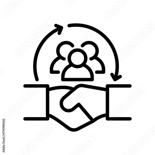 Client Relationships line icon