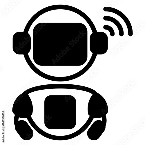 Smart robot assistant icon