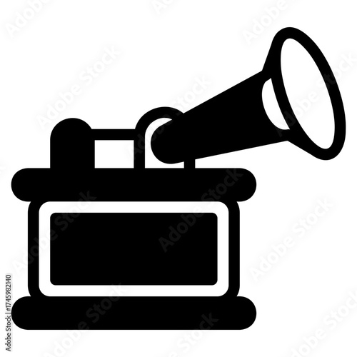 Edison cylinder phonograph icon