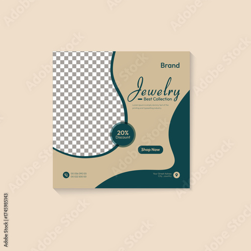 Elegant Jewelry Social Media Post Template