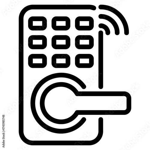 Smart door lock icon