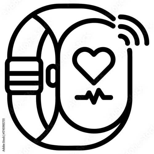 Smart fitness tracker icon