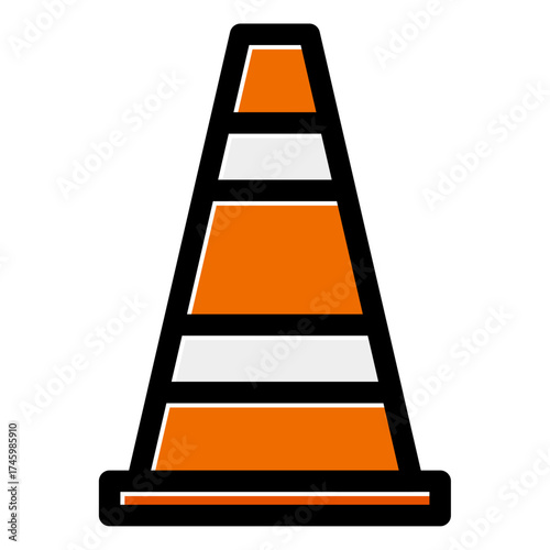 yellow traffic cone