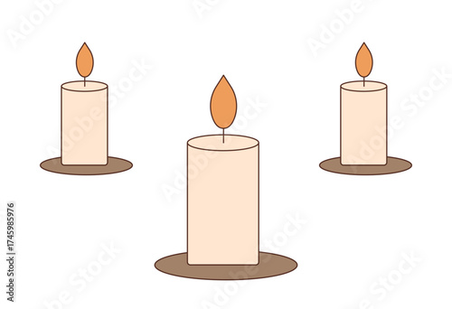 Romantic dinner table illustration with wine glasses and candlelight