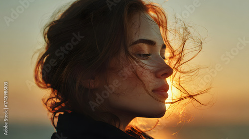 woman, girl, young, view, look, render, photo, picture, research, cast, post, script, ligth, red hair, red lips, 