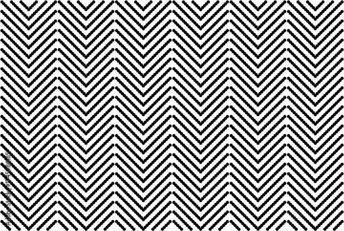 Seamless zigzag dotted line pattern in black and white isolated on white background. Perfect for modern background, textile, wrapping paper, wallpaper, poster, and digital design. geometric texture.