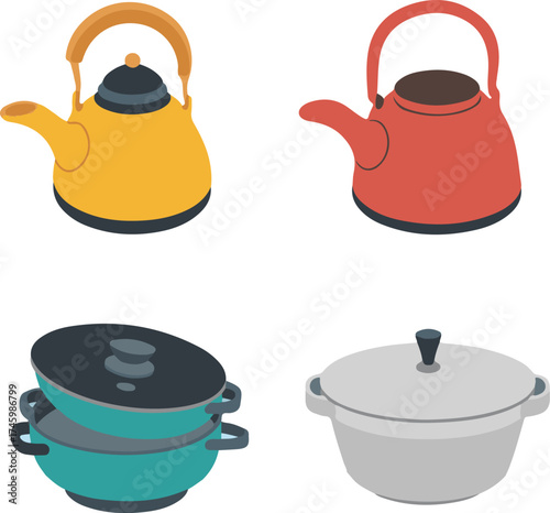 teapot and cups