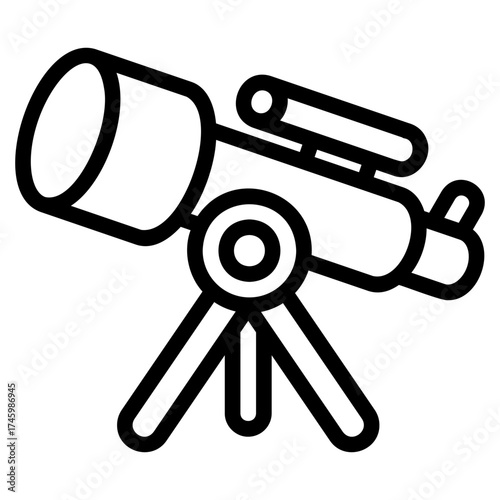 Brass telescope icon