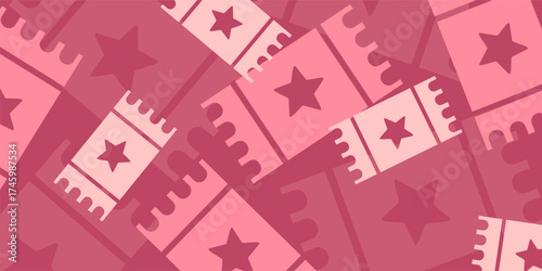 Pink background with VIP coupon texture. Design for banners, posters, and social media.