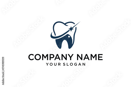 Sparkling Dentistry or Dental Logo Concept