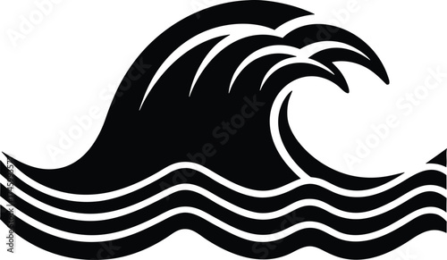 Ocean Wave Vector icon.