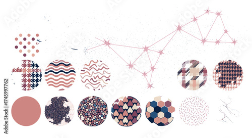 Collection of decorative easter eggs with various patterns and designs
