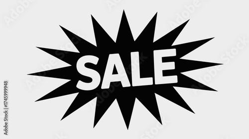 Bold sale burst, a striking graphic for your next promotion, offers, and retail marketing campaigns, perfect for grabbing attention and driving sales today