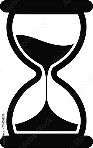 Classic hourglass silhouette symbolizing the flow of time and measurement
