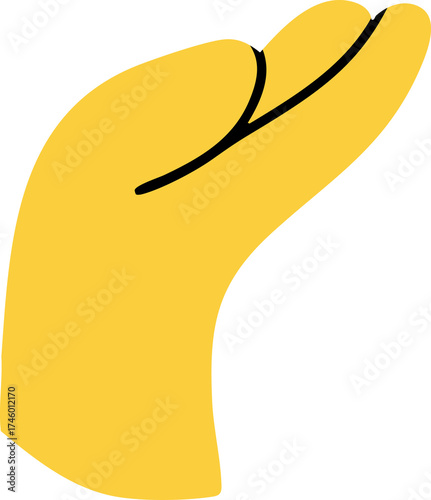 Hands, cute cartoon images, hands doing activities, vector illustrations