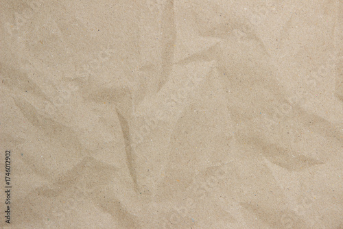 Paper vintage background. Recycle brown paper crumpled texture, Old paper surface for background.	