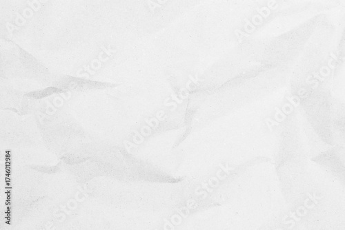 White recycled craft paper texture as background. Grey paper texture, Old vintage page or grunge vignette of old newspaper. Pattern rough art creased grunge letter. Hardboard with copy space for text.