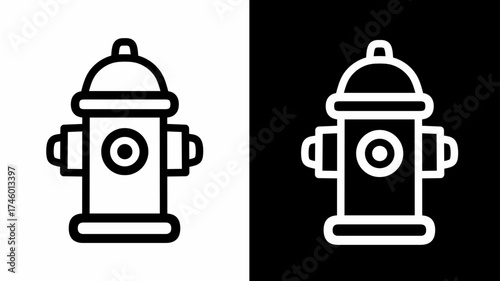 Fire Hydrant Icon Set Safety Equipment Water Supply Vector Illustration