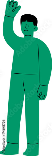 Cartoon Characters. Group of people. Unity team. Outstanding employees. Retone image. Flat. Illustration. Best team combination. Team-building business