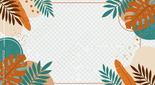 Tropical Abstract Frame Background