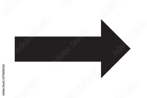 right side pointing black arrow. right side pointing arrowhead. themes include direction, forward, navigation, pointing symbols. vector illustration isolated on transparent background.