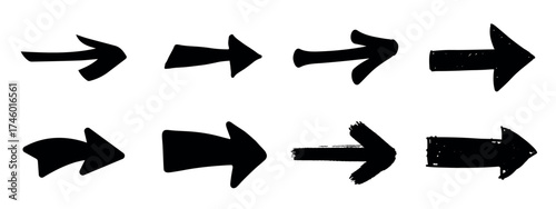 right side pointing black arrow. right side pointing arrowhead. themes include direction, forward, navigation, pointing symbols. vector illustration isolated on transparent background.