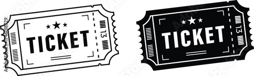 Ticket vector illustration admission pass event entry design