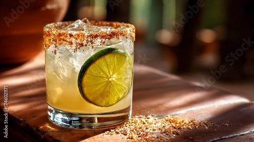 Spicy Mango Margarita Recipe: Zesty Tequila Cocktail with Tajín Rim and Fresh Lime
