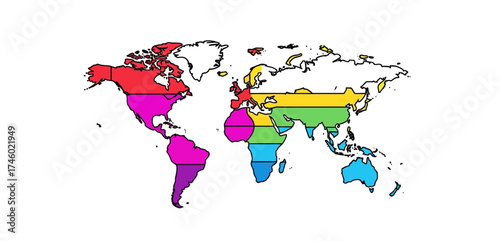 world map illustration showcasing global diversity and interconnectedness ideal for educational materials or international business presentations