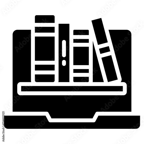 Digital Library glyph icon