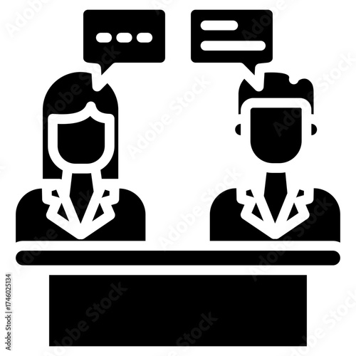 Student Discussion glyph icon