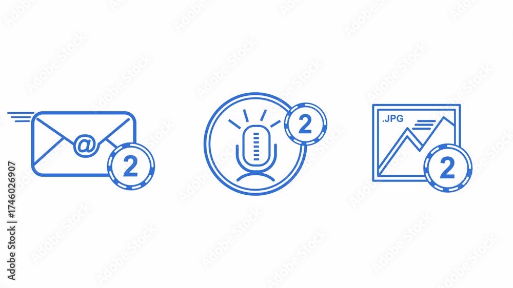 Temporary Icon Animation Vídeo do Stock: Temporary File and Message Animation Pack. Looping ...